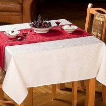 Obrus plamoodporny Ares O1 ecru, prostokątny