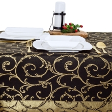 Obrus plamoodporny LX-6184-1268 czarno-złoty O5, prostokąt