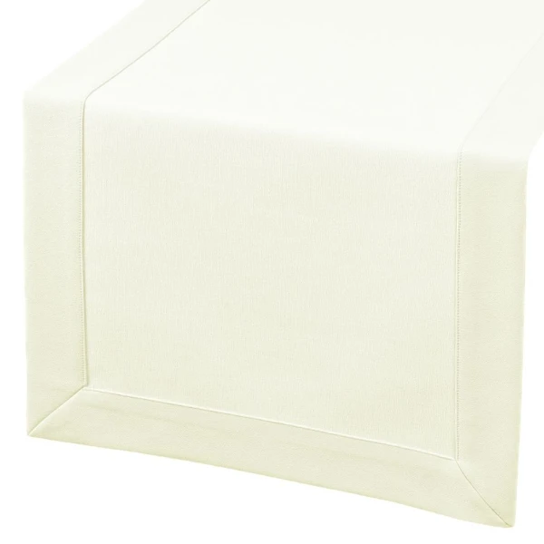 Bieżnik plamoodporny Maxima ecru (6069) z mankietem O5