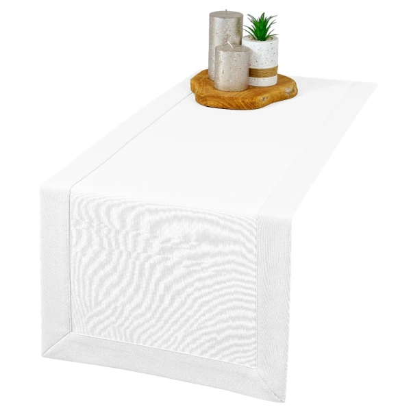 Bieżnik plamoodporny Maxima biały (1000) z mankietem O5