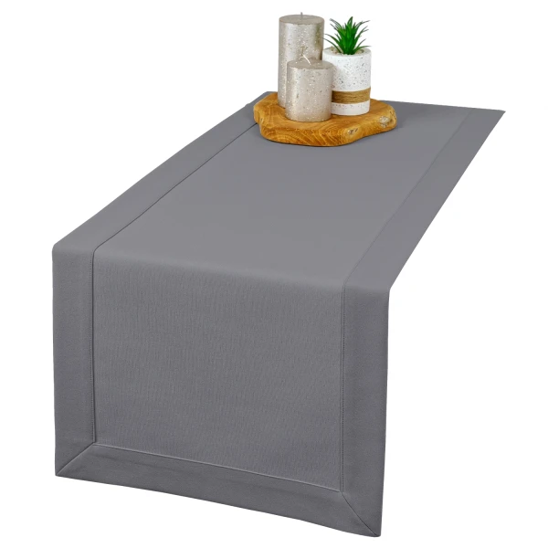 Bieżnik plamoodporny Maxima ciemnoszary (6715) z mankietem 