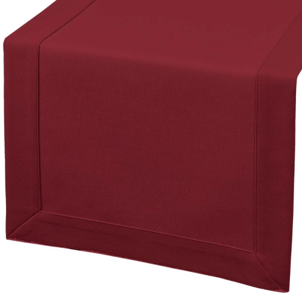 Bieżnik plamoodporny Maxima bordowy (6723) z mankietem O5