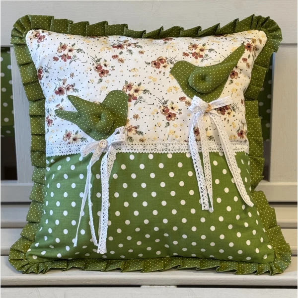 Poszewka Zielone Ptaszki