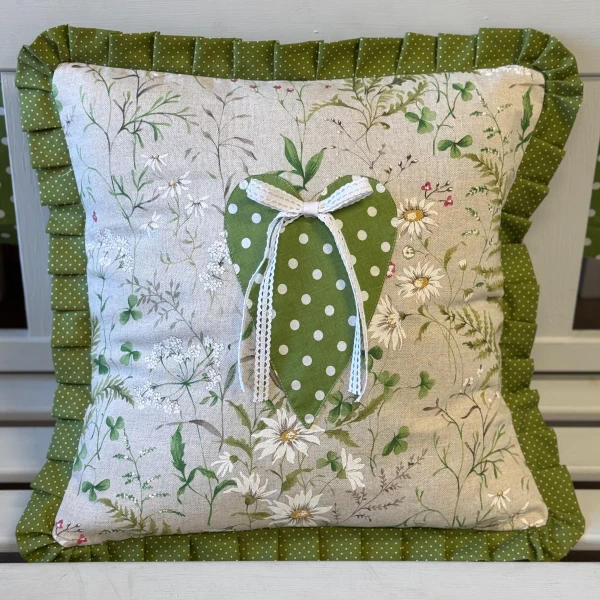 Poszewka Zielone Serduszko