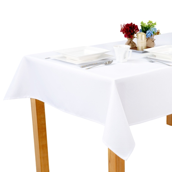 Obrus gastronomiczny plamoodporny biały gładki - Simon