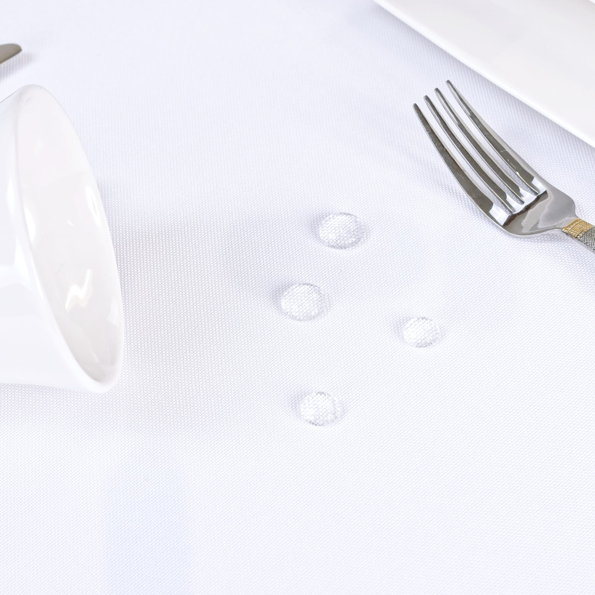 Obrus gastronomiczny plamoodporny biały gładki - Simon